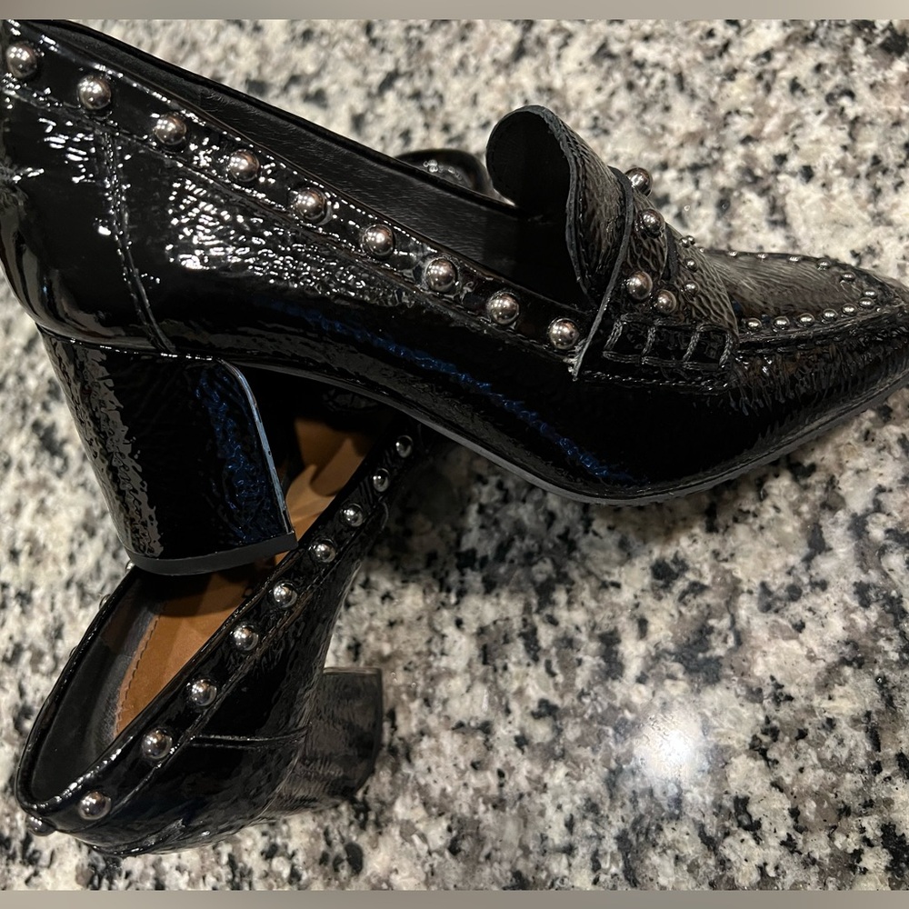 Donald J. Pliner Black Studded Loafers - Picture 5 of 7